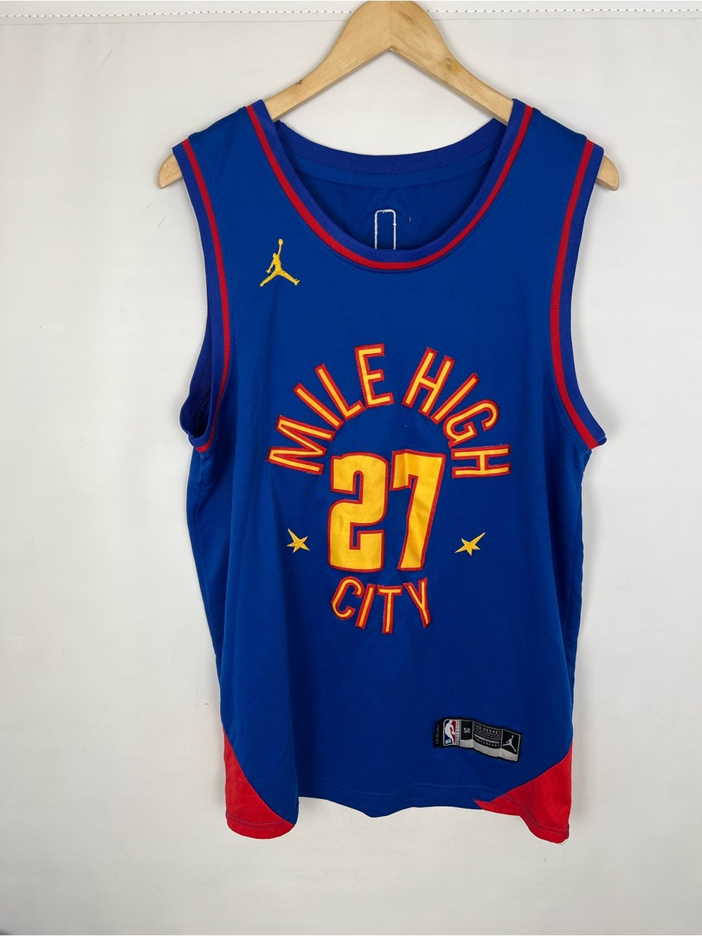 Jamal Murray Men’s Blue Mile High City #27 Basketball Jersey Medium fit